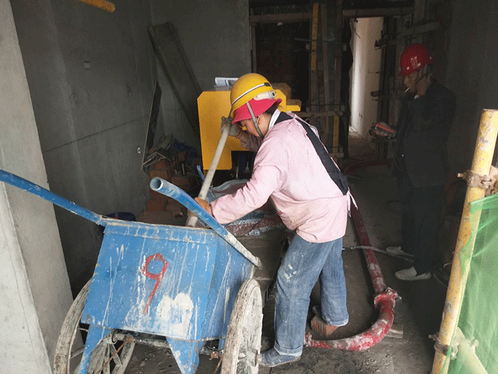 二次結構泵現(xiàn)場